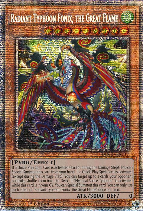 Radiant Typhoon Fonix, the Great Flame (Starlight Rare) [DOOD-EN017] Starlight Rare