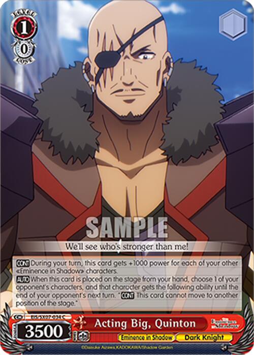 Acting Big, Quinton (EIS/SX07-034) [The Eminence in Shadow]