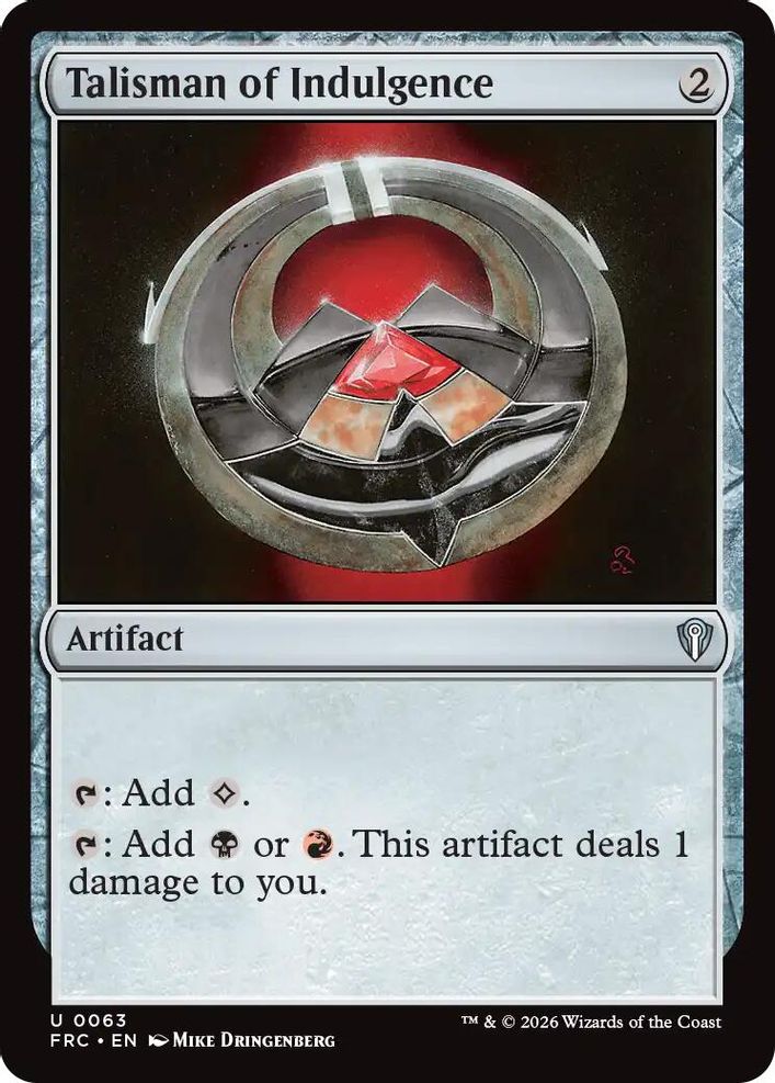 Talisman of Indulgence [Reality Fracture Commander]