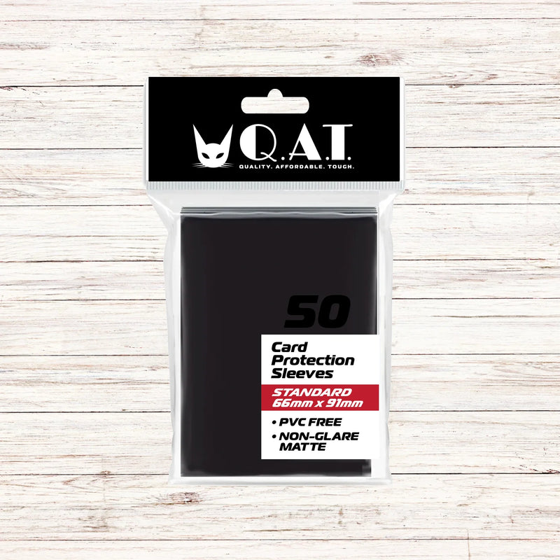 QAT MATTE Standard Size Card Sleeves (66x91mm). Classic Series