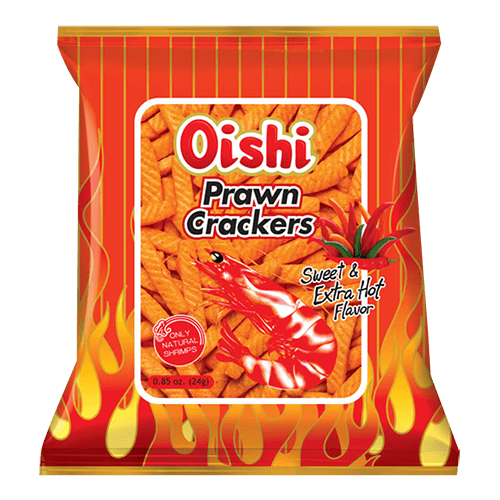 Oishi Prawn Crackers Sweet & Extra Hot 24g