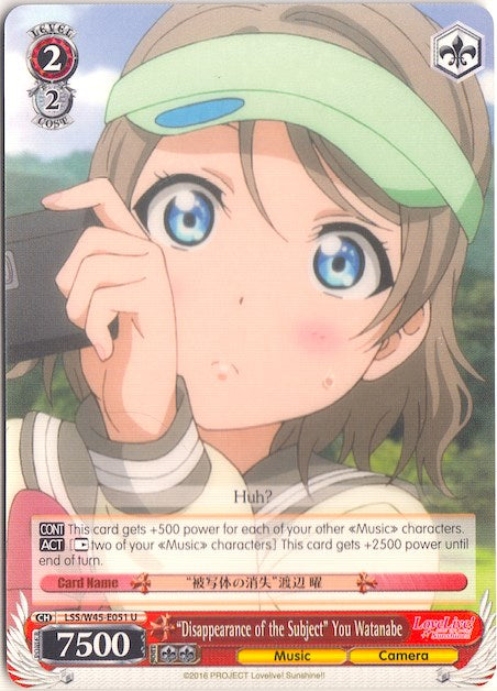 "Disappearance of the Subject" You Watanabe (LSS/W45-E051 U) [Love Live! Sunshine!!]