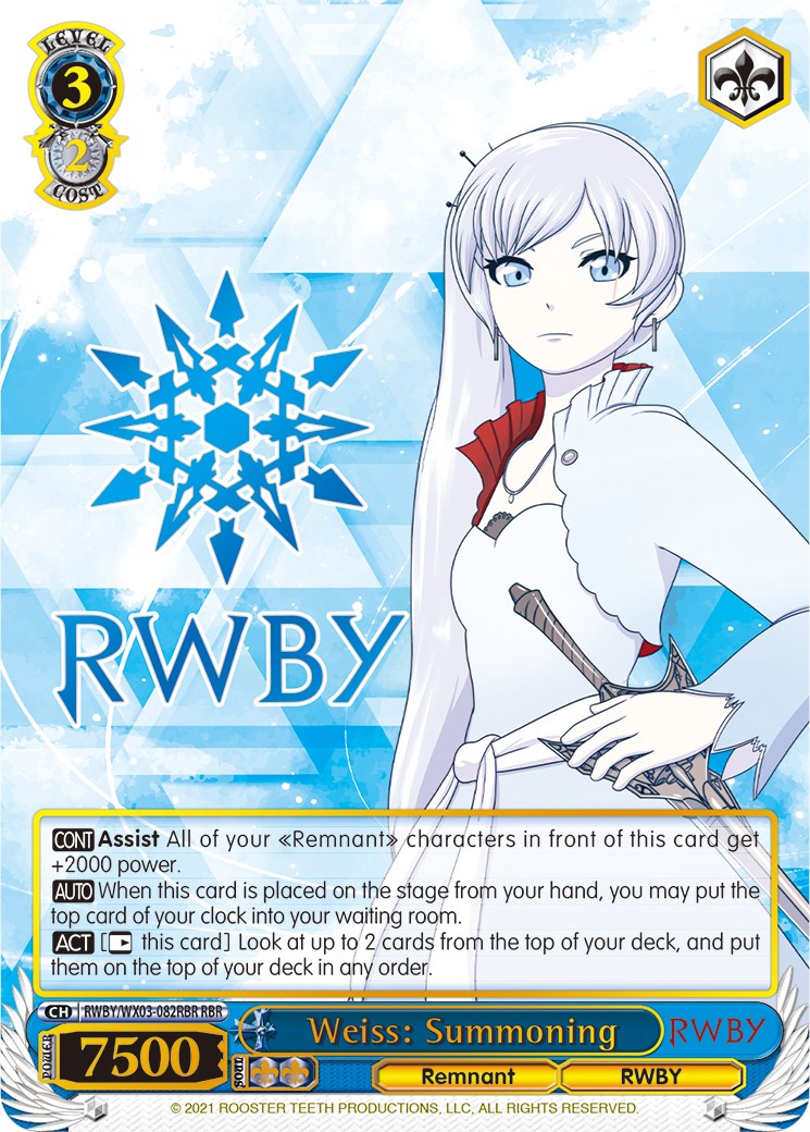 Weiss: Summoning (RWBY/WX03-082RBR RBR) [RWBY]