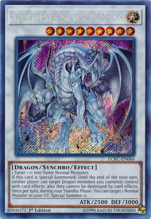 Azure-Eyes Silver Dragon [LCKC-EN066] Secret Rare