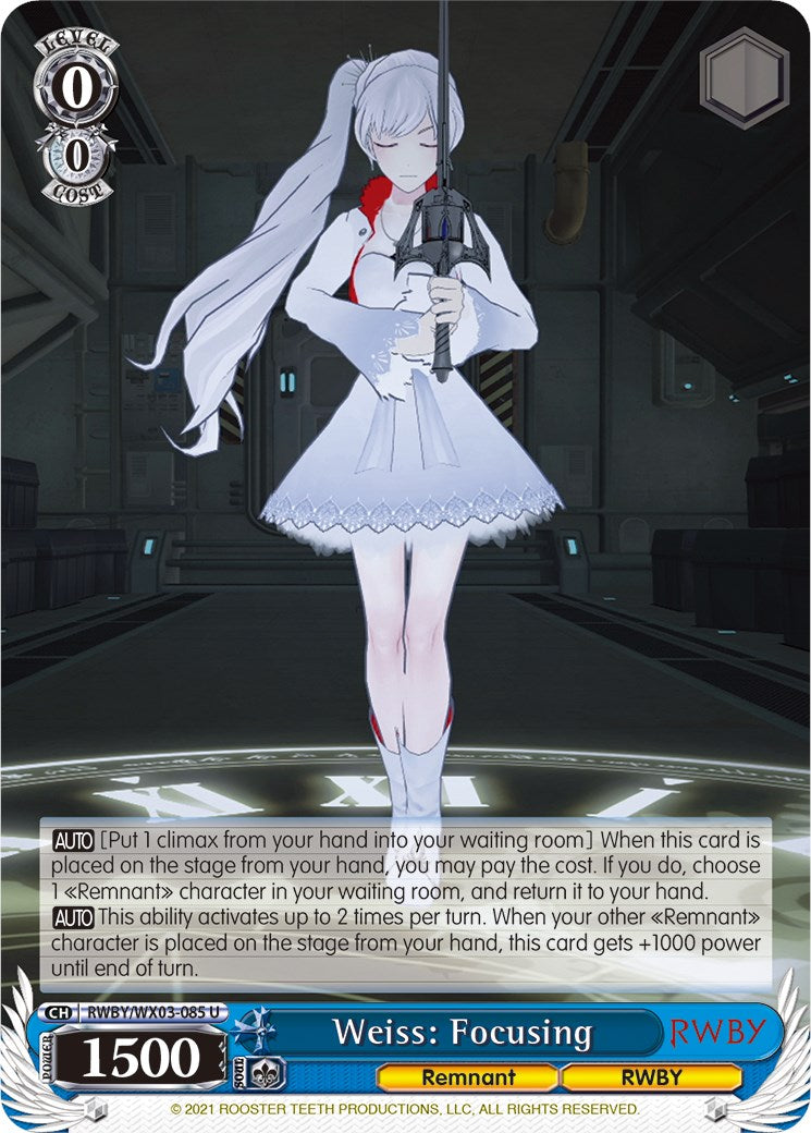 Weiss: Focusing (RWBY/WX03-085 U) [RWBY]