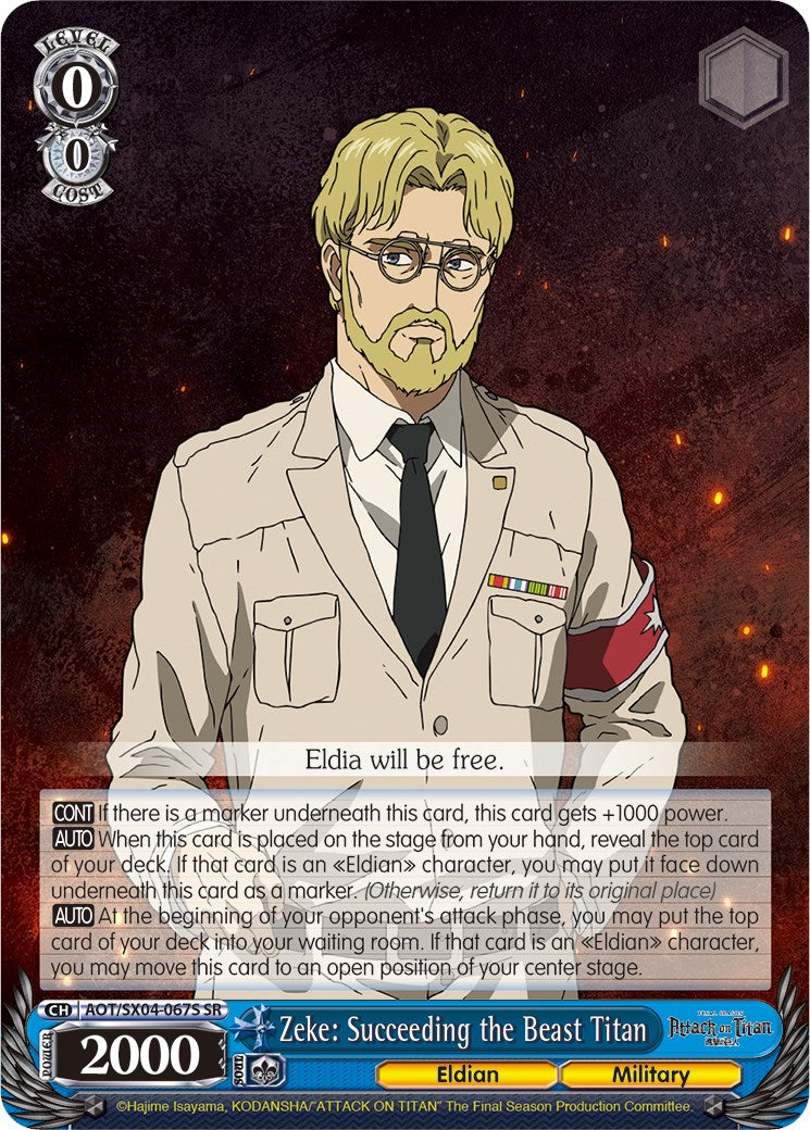 Zeke: Succeeding the Beast Titan (Foil) [Attack On Titan: Final Season]